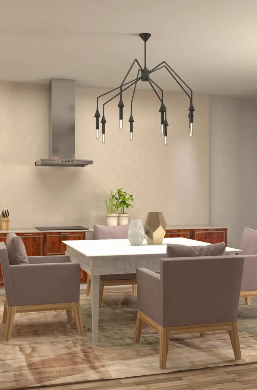 Vegetarian dining room at La Maison Pondichéry, with copper service and mosaic floor