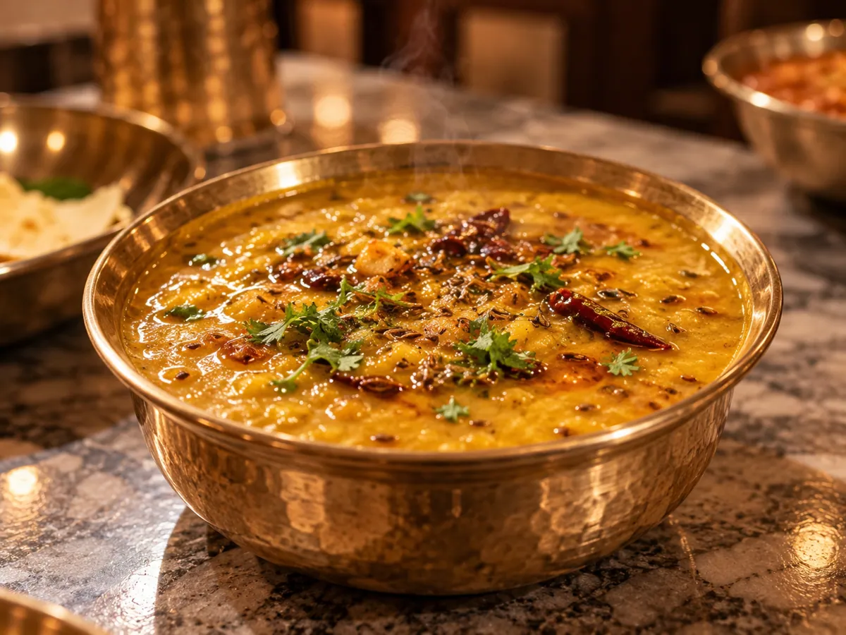 Dal served with the North Indian thali at La Maison Pondichéry